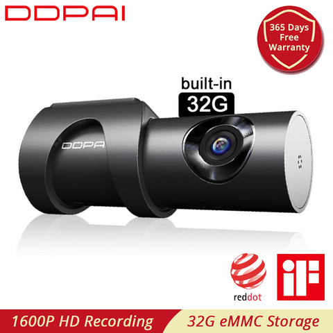 DDPAI Mini 3 Dash Cam DVR Car Camera 1600P Auto Drive Vehicle Video Recroder 32G eMMC 24H Parking Monitor 140 Degrees Wide Angle ► Photo 1/6