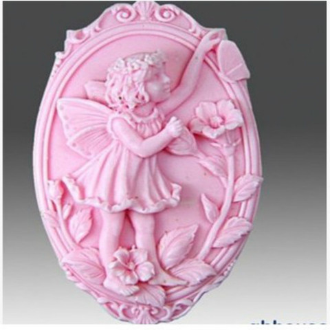DIY Angel Fairy Craft Bath Soap Making Silicone Mould 3D Girl Silicone Soap Mold for Cake Candle Chocoloate Making ► Photo 1/1
