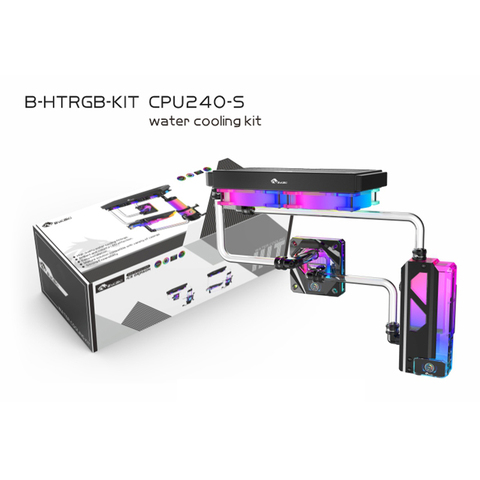BYKSKI Water Cooling Cooler Kit CPU Water Block Water Tank Pump 240mm Radiator 120mm fan Computer Radiator G'1/4 Hard Tube ► Photo 1/4
