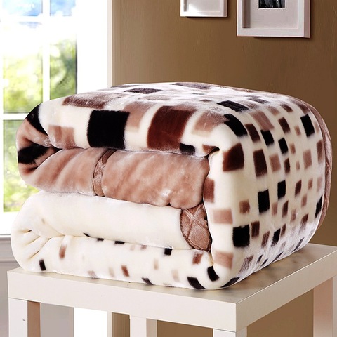 Soft Winter Quilt Blanket For Bed Printed Mink Throw Twin Full Queen Size Single Double Bed Fluffy Warm Fat Thick Blankets ► Photo 1/6