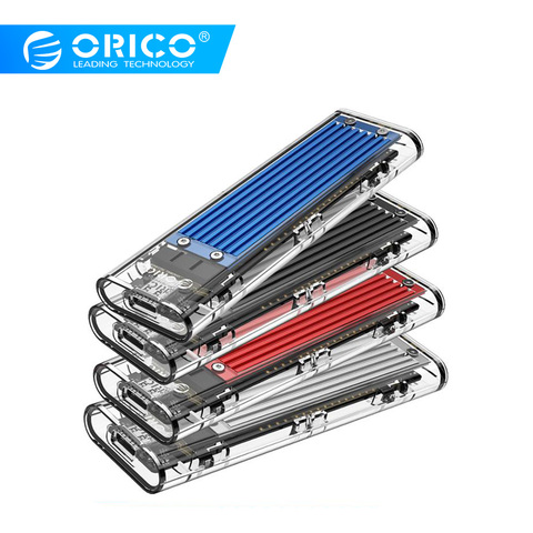 ORICO M2 NVME SSD Case, M.2 NGFF SATA case, Hard Drive Case for M Key/ M+B Key SSD 10Gbps Enclosure M.2 NVME PCIE /SATA M2 Box ► Photo 1/6