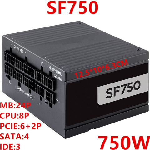 New PSU For Corsair Brand SFX Full Module 80plus Platinum Silent Power Supply 750W Power Supply SF750 ► Photo 1/6