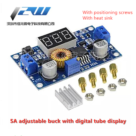 5A high power 75W DC-DC adjustable step-down voltage regulator power supply module with voltmeter display far exceeds LM2596 ► Photo 1/2