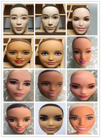 New Quality Doll Dald Head No Hair Good Makeup Doll Head Toys Parts Kids Playing House DIY Toy Hero Men Lady Doll Parts Gift Toy ► Photo 1/6