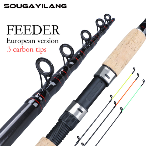 Sougayilang 3.0-3.6m Feeder Fishing Rod 2/6 Sections TelescopicSpinning Travel Rod Pesca Carp Feeder 60-180g Pole Fish Tackle ► Photo 1/6