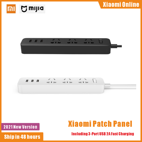 Xiaomi power strip With 3 USB Extension Socket Plug Fast Charging Power Multifunctional Strip 10A 250V 2500W plug patch board ► Photo 1/1