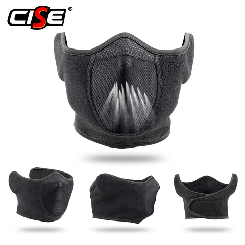 Winter Warmer Fleece Motorcycle Balaclava Half Face Mask Cover Windproof  Motorbike Cycling Skiing Bicycle Biker Women Men ► Photo 1/6