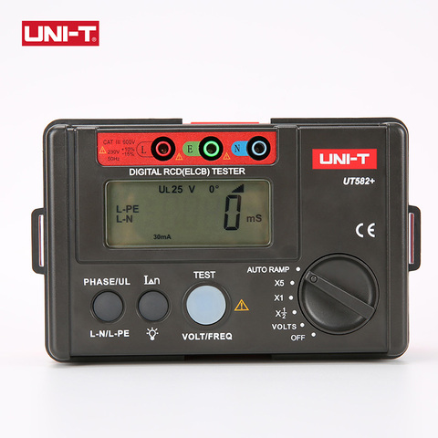 UNI-T UT582+ Digital RCD (ELCB) Tester AUTO RAMP Leakage Circuit Breaker Meter with Mis-Operation Buzzer ► Photo 1/4