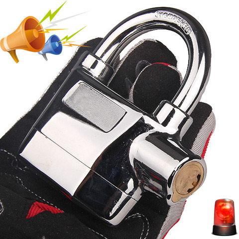 Waterproof Siren Alarm Padlock Alarm Lock for Motorcycle Bike Bicycle Perfect Security with 110dB Alarm ► Photo 1/6