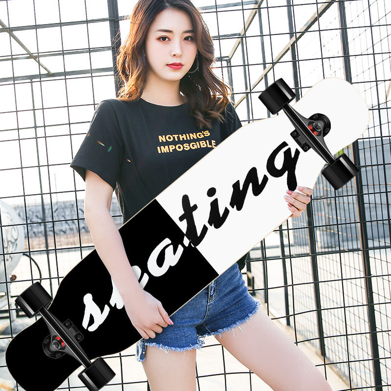 Skateboarders110cm Beginner Adult Maple Complete Skate Board Cool Dancing Longboard Rocker Skateboard High Speed ► Photo 1/6