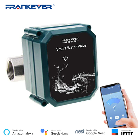 FrankEver Smart Water Valve Wireless Remote Control Automatic Water Control Valve Works with Alexa, Google Home, Siri Tuya APP ► Photo 1/6