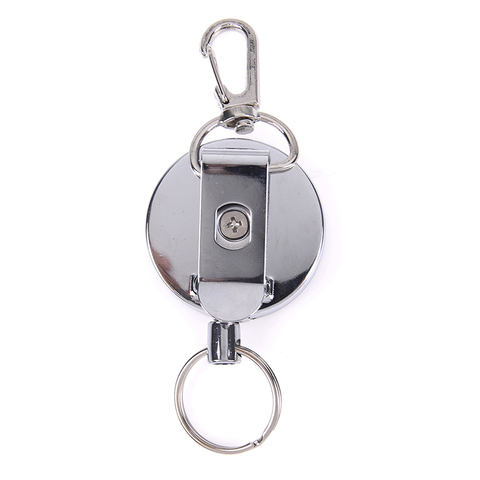 Retractable Resilience Steel Wire Rope Elastic Keychain Recoil Sporty  Alarm Key Ring Anti Lost Keychain Outdoor Safety Buckle ► Photo 1/6