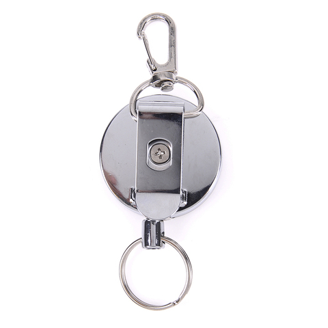 Retractable Wire Rope Keychain With Anti Lost Recoil And Keyring