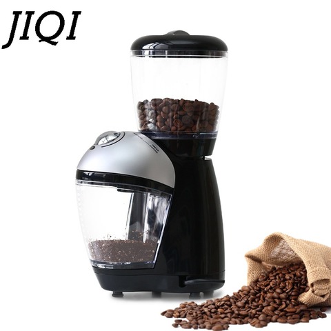 JIQI Professional Coffee Grinder 220V Home Use Electric Grinding Machine Equipped Spice Cereal Bean Grain Flour Mill  EU Plug ► Photo 1/2