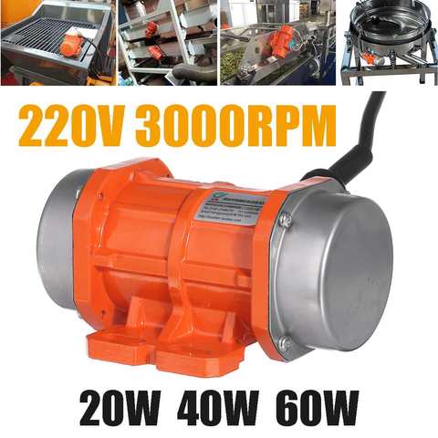 20/40/60W 220V Vibrating Motor Adjustable Speed for Feeding Machine, Shotcrete Machine, Washing Machine ► Photo 1/6