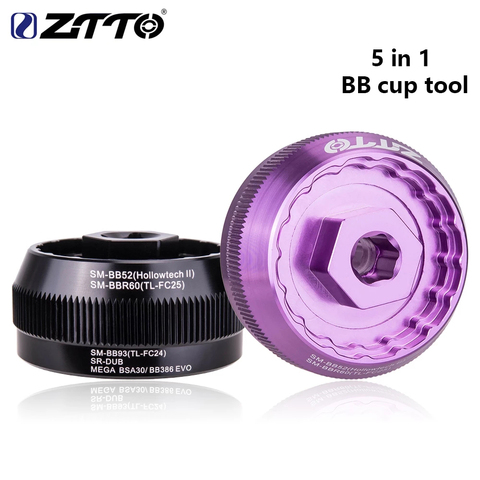 ZTTO 5 in 1 Bicycle Remover Bottom Bracket Tool TL fc24 25 DUB BBR60 BB52 93 Mega evo BSA30 386 Bike Installation Repair Wrench ► Photo 1/6