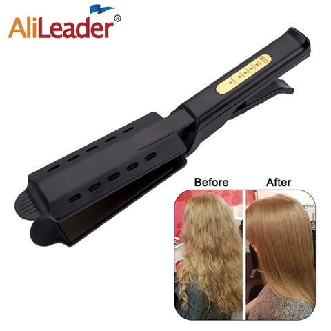 Alileader 1Pcs Flat Iron Hair Straightener Ionic Steam Hair Straightener Tourmaline Ceramic Heating Plate Rapid Straight Hair ► Photo 1/6
