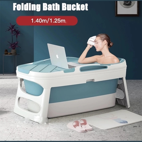Folding Plastic Bathtub Household Adult Bathing Home Full Body