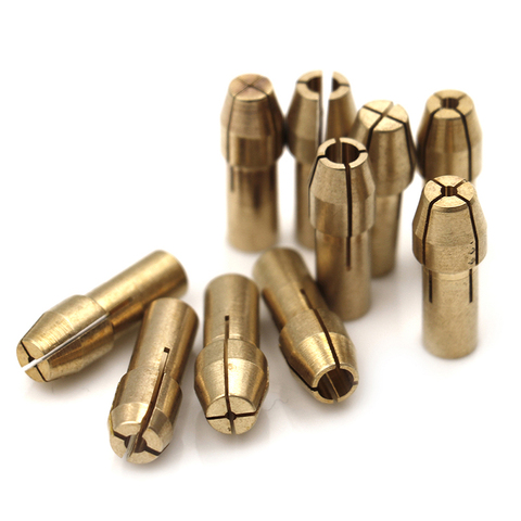 10Pcs brass chuck 0.5-3.2mm Electric drill bit holder Mini drill bit Metal fittings Copper central axis ► Photo 1/6