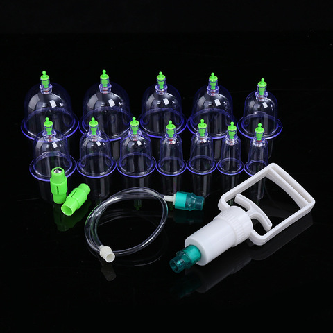 Healthy 12 Cups Medical Vacuum Cans Cupping Cup Cellulite Suction Cup Therapy Massage Anti-cellulite Massager ► Photo 1/5