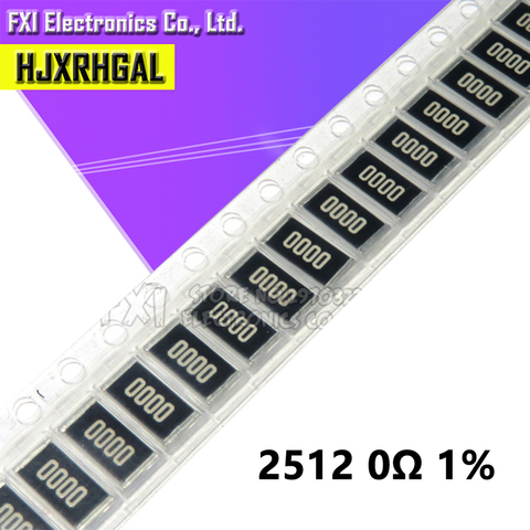 50PCS 2512 SMD Resistor  0 ohm 1W 0R 1% New original 0000 ► Photo 1/2