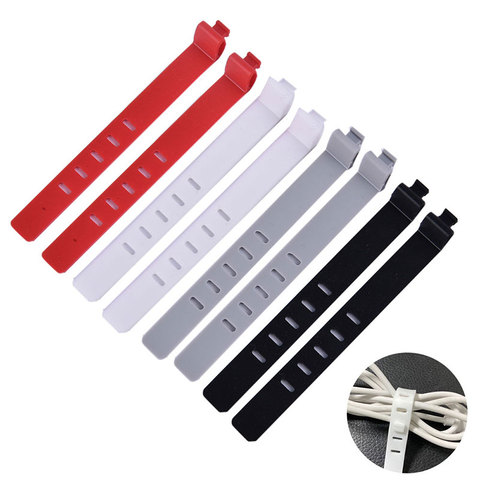 2PCS Silicone Phone Data Cable Winder Earphone Clip Charger Organizer Cable Tie ► Photo 1/6