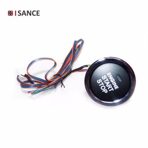 ISANCE Keyless Engine Start Button Switch Wires Universal For Most of Cars Trucks or SUVs ( Red Color after Starting Engine) ► Photo 1/6