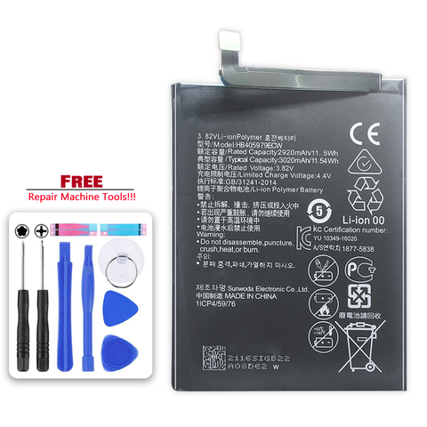 HB405979ECW Battery For Huawei Y5 Y6 Y6 II Y7 (Lite Prime Pro 2017 2022)/DRA-L01 L02 L21 L22 L23 DRA LX1 LX2 LX3 LX5 +Tools ► Photo 1/6