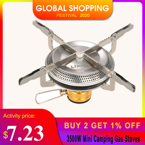 Lixada Ultra light Portable Outdoor Camping Gas Stove Hiking Backpacking Picnic Cooking Stove 3500W ► Photo 1/6