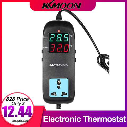 Meterk Electronic Thermostat LED Digital thermoregulator Breeding Temperature Controller Thermocouple with Socket AC 90V~250V ► Photo 1/6