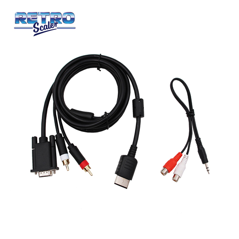 RetroScaler VGA Cable for Dreamcast console High Definition + 3.5mm to 2-Male RCA Adapter ► Photo 1/4