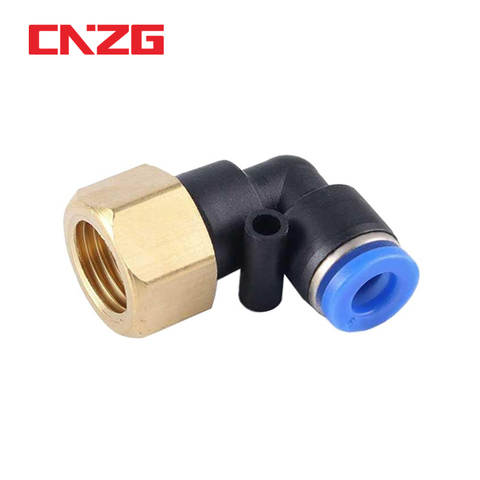 PLF Hose OD 4 6 8 10 12mm - Female Thread M5'' 1/8'' 1/4'' 3/8'' 1/2'' Pneumatic Elbow Connector Tube Air Push In Fittings ► Photo 1/6