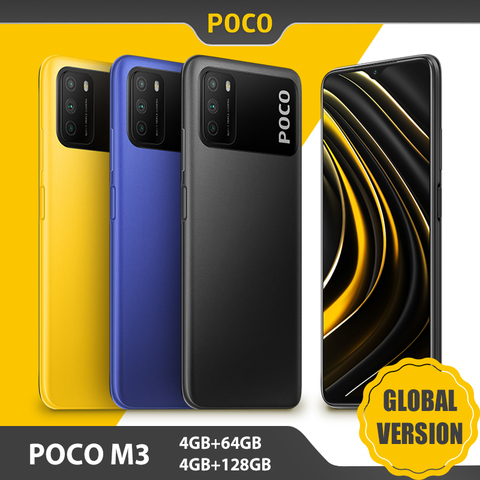 Global Version POCO M3 4GB 64GB / 128GB Smartphone Snapdragon 662 Octa Core 48MP Triple Camera 6.53