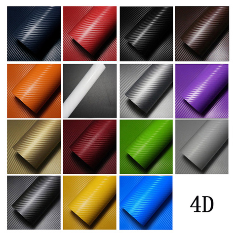 3D4D Carbon Fiber Vinyl Car Wrap Sheet Roll Film Car stickers and Decals Waterproof Car Motorcycle Sticker Car Styling DIY model ► Photo 1/6