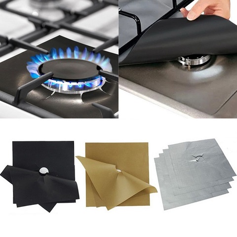 Reusable Gas Range Stovetop Burner Protector Liner  Stove Cooker Protectors  Cover - Cookware Parts - Aliexpress