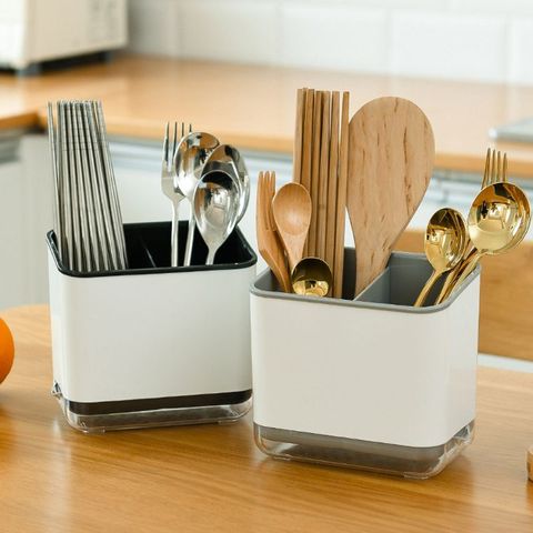 SFVEFVD Multifunctional Spoon Fork Chopstick Storage Holder Box Double Layer Cutlery Drain Rack Organizer Racks for Kitchen ► Photo 1/6