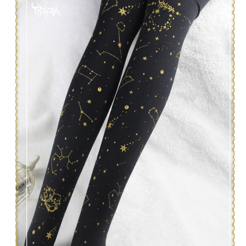 Thick Lolita Pantyhose Cute Fly in the Starry Night 120D Velvet Tights by Yidhra ► Photo 1/1