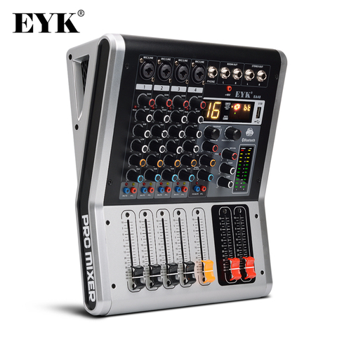 EYK EA40 4 Channels Mixing Console with Mute and PFL Switch Bluetooth  Record 3BAND 16 DSP effect USB Professional Audio Mixer DJ - Price history  & Review, AliExpress Seller - EYK Official Store