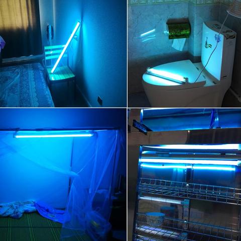 UV Sterilizer T5 Tube 6W 8W UVC Ultraviolet Quartz Lamp 110V220V Bactericidal lamp Clean Air Disinfect Lamp Linear UV Blue Light ► Photo 1/6