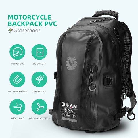 KEMiMOTO Waterproof Handbag Backpack Motorcycle Tail Bags Kit Travel Bag Motorbike Sport Luggage Rear Seat Rider Bag Pack ► Photo 1/6