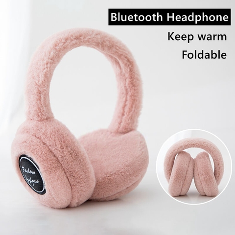 Bluetooth Wireless Headphone With Microphone Warm Ear Winter Cosque Girls Music Phone Cascos Kids Children Helmet Christmas Gift ► Photo 1/6