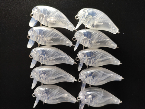 10pcs Unpainted Fishing Lure Body Mini-Crankbait Hardbaits Fishing Wobbler Artificial Baits 40mm 4g Blank lures SEBT59 ► Photo 1/2