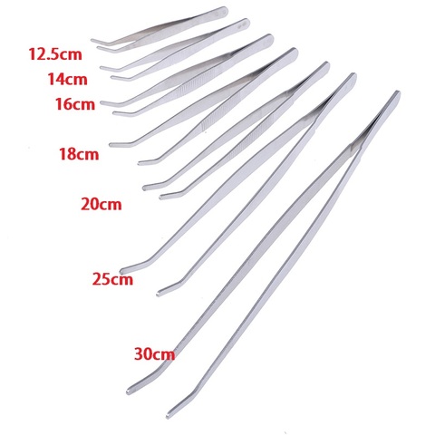 Hot New Stainless Multifuctional Steel Elbow Tweezers Aquarium Clear Clip Tool Medical Repair Tools 12.5/14/16/18/20/25/30cm ► Photo 1/6