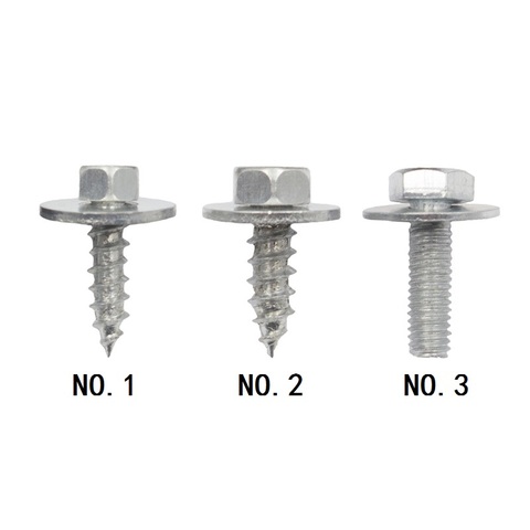 10 Pcs Auto Body Hex Bolts screw Car fenders Metal rivets Galvanized Silver Phillips screw ► Photo 1/6