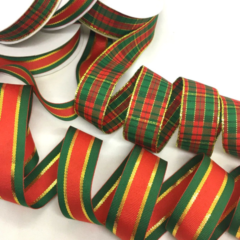 1.6cm 2.5cm 3.8cm 5Y Christmas Tartan Gingham Ribbon For Handmade Craft Bows Gift Floral Packing Christmas Marriage Craft Deco ► Photo 1/6