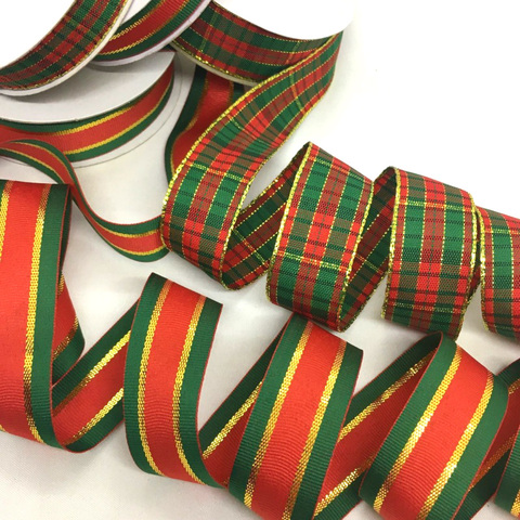 1.6cm 2.5cm 3.8cm 5Y Christmas Tartan Gingham Ribbon For Handmade Craft Bows Gift Floral Packing Christmas Marriage Craft Deco ► Photo 1/6