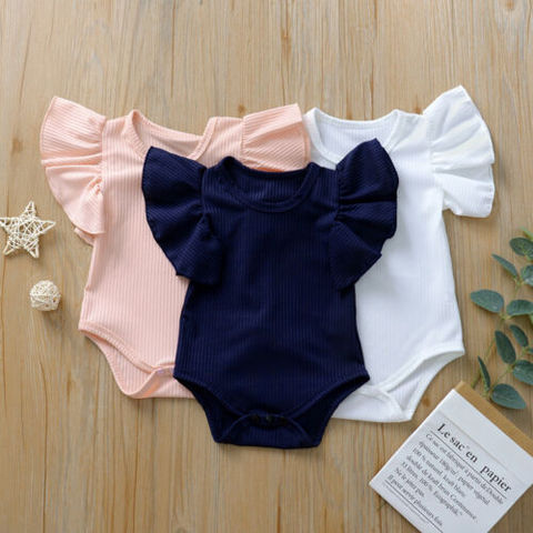 Newborn Body Suit Todder Clothes Set Baby Girl Cotton Short Sleeve Bodysuit Kid Clothes Set Girls Sunsuit Infant Clothing ► Photo 1/6