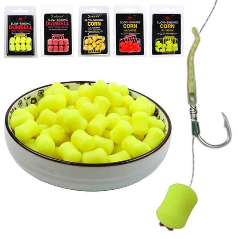 Sougayilang 1 Card Carp Fishing Boilies Pop Corn Yellow Floating Corn Fake Bait Lure Pop Up Boilies Rig Carp Bait Fishing Tackle ► Photo 1/6