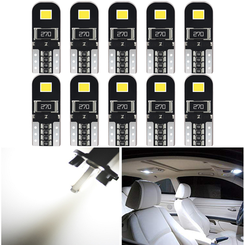 10Pcs Car Led T10 W5W LED Light Bulb Car Interior Lights for VW Passat B6 B7 Touran Touareg Golf 4 5 6 7 MK3 MK7 VW Polo Sedan ► Photo 1/6