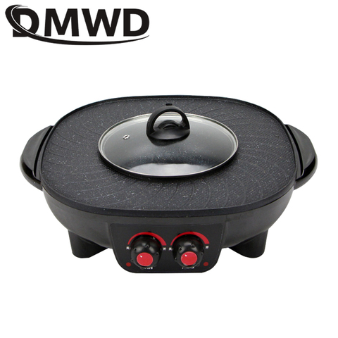 DMWD Electric Grills Smokeless Barbecue BBQ Machine Household Baking Tray Home Roasted Korean Multi-function Indoor Hot Pot EU ► Photo 1/3
